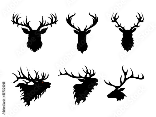 Elk Head Silhouette Collection