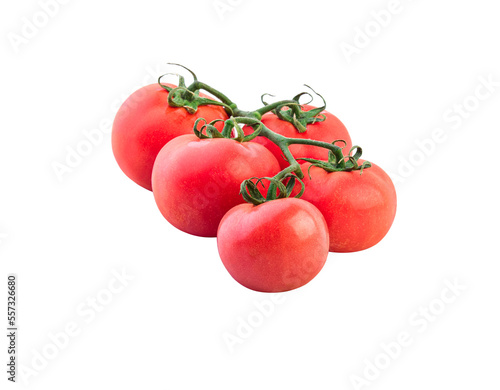  red tomatoes isolated on white background.