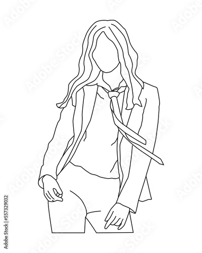 illustration of a female kpop idol on stage while singing image eps.10