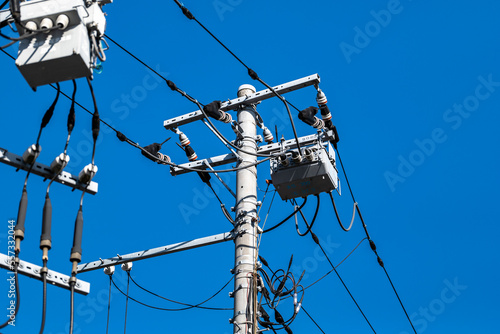 電柱上のPASと計器用変圧変流器