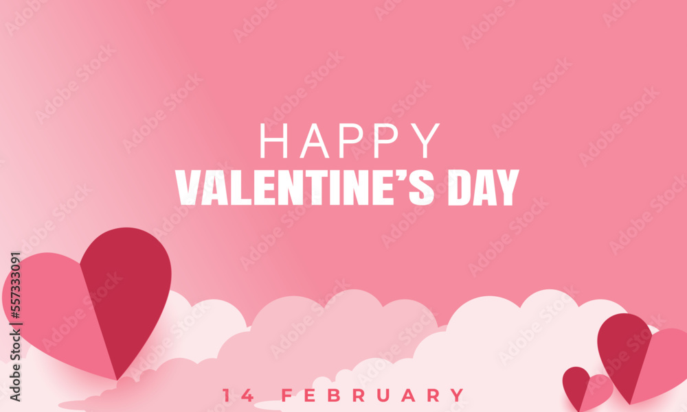Happy valentine day. with creative love composition of the hearts. Vector illustration.