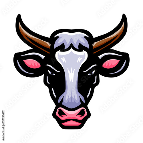 Cow Head Logo Mascot Design