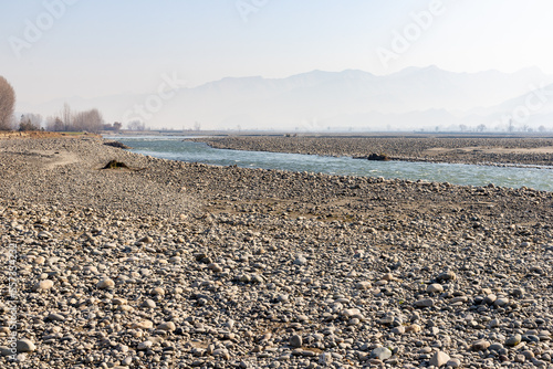 A picturesque landscape of a river swat in winter