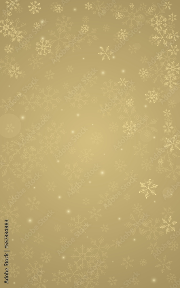 Gold Snow Vector Golden Background. Winter Gold Snow Vector Golden Background. Winter