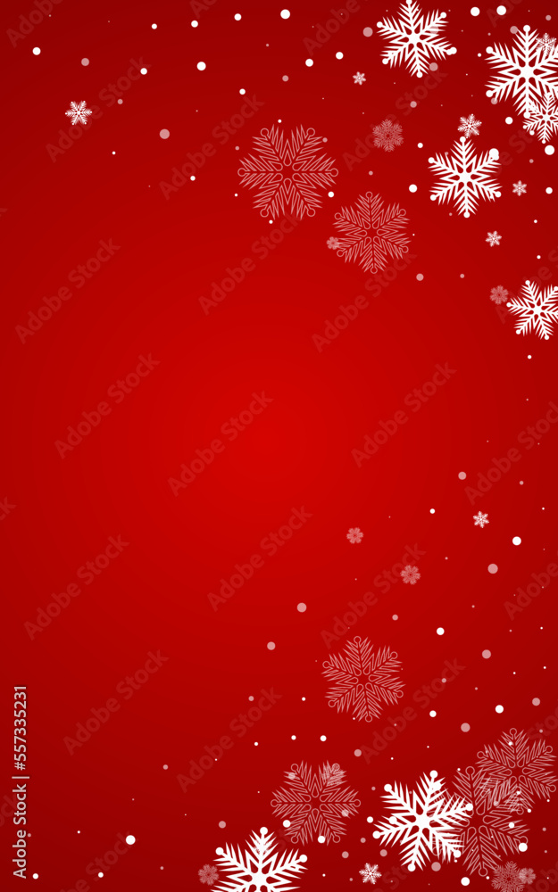 Gray Snowfall Vector Red Background. Abstract