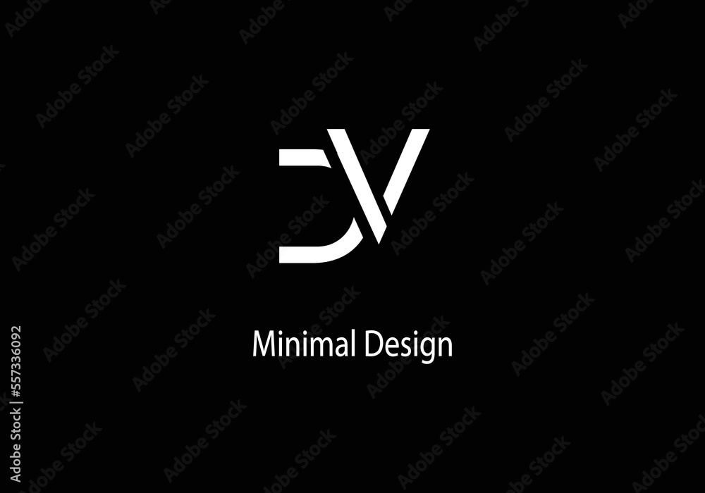 Alphabet DV monogram logo design. Alphabet DV. DV vector logo. Modran ...
