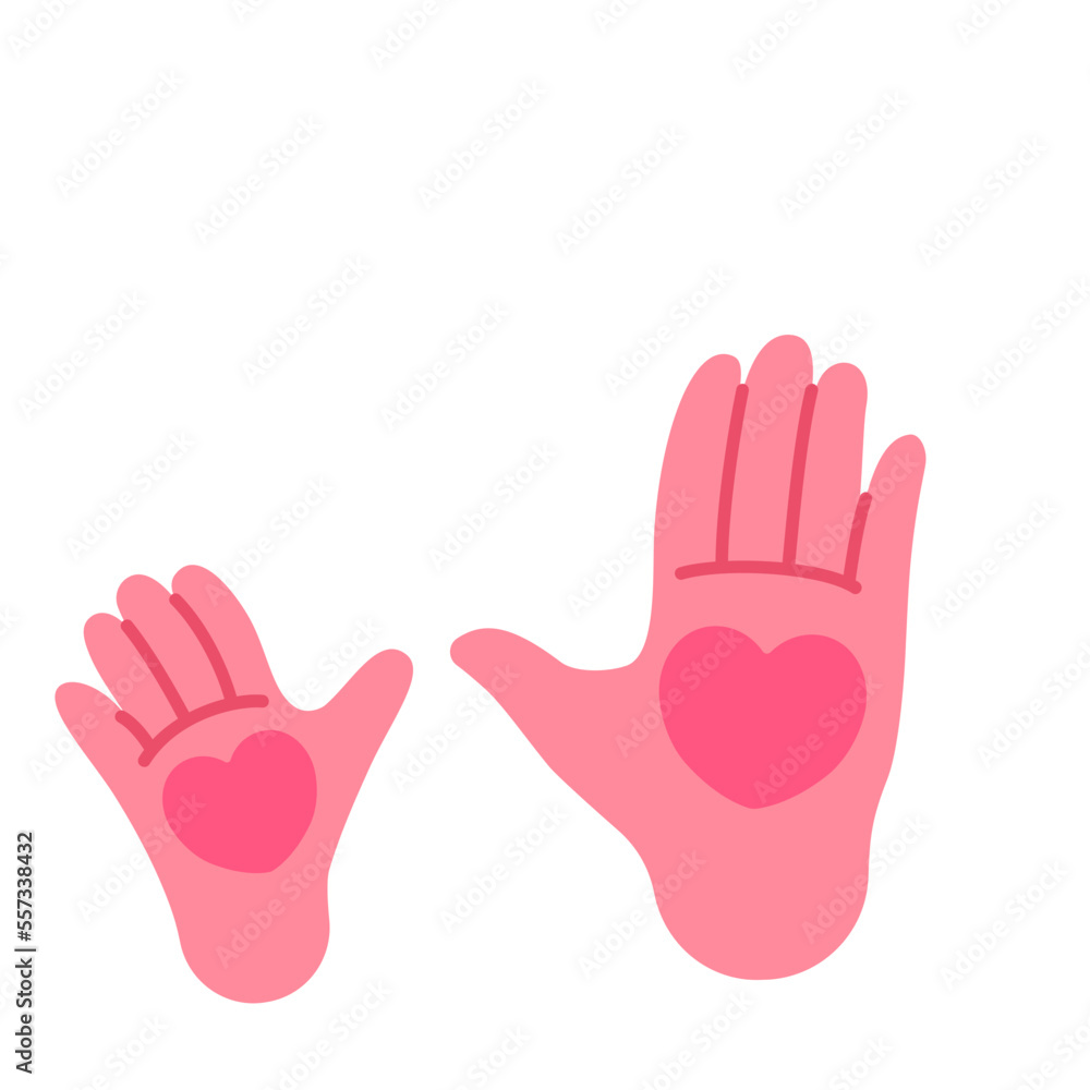 Hands gesture family support concept illustration Hands gesture family support concept illustration