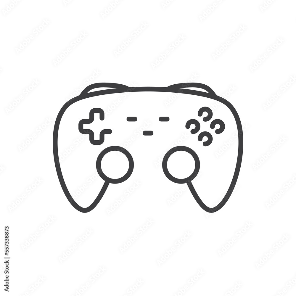 Gamepad, Console Joystick Isolated Vector Icon Gamepad, Console Joystick Isolated Vector Icon