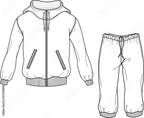 MEN AND BOYS WEAR SWEATSHIRT AND JOGGERS VECTOR