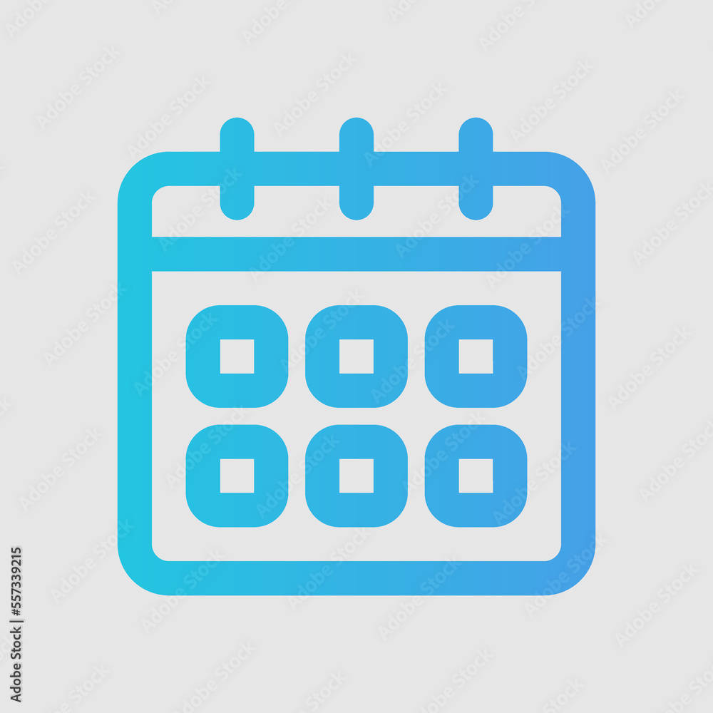 Calendar icon in gradient style about user interface, use for website mobile app presentation Calendar icon in gradient style about user interface, use for website mobile app presentation