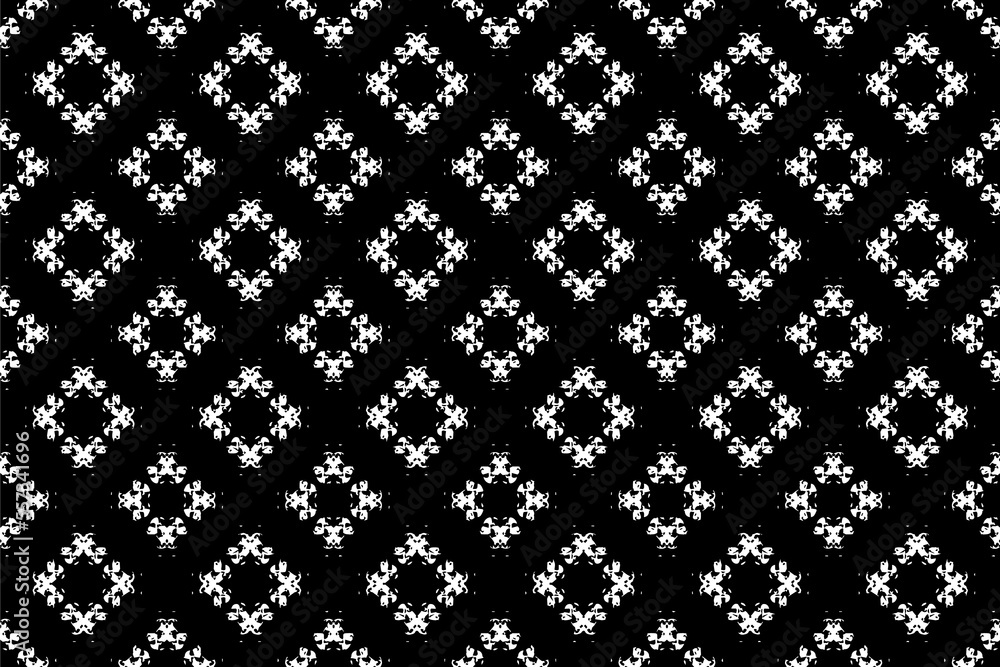 Abstract seamless pattern, seamless wallpaper, seamless background designed for use for interior,wallpaper,fabric,curtain,carpet,clothing,Batik,satin,background , illustration, Embroidery style.