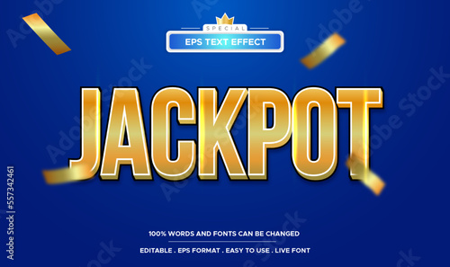 Editable jackpot casino slot text effect and gambling text style