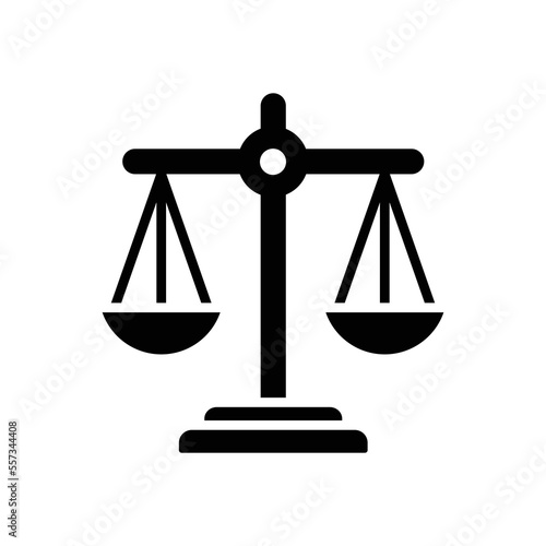 scale of justice icon vector design template in white background