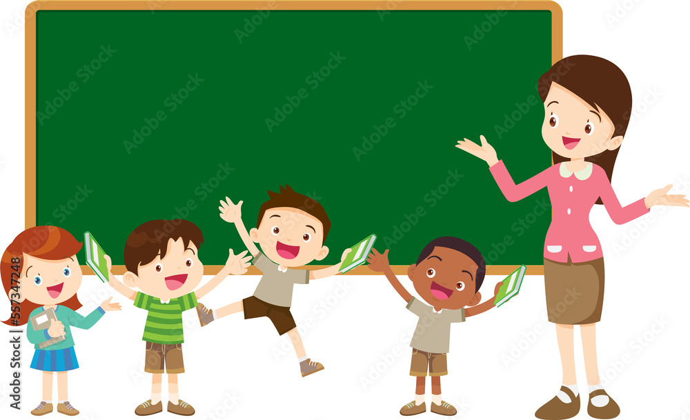 happy student study with teacher ,education and class learning concept happy student study with teacher ,education and class learning concept