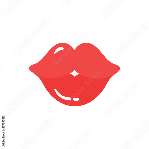 Cute lip. Element for greeting cards, posters, stickers and seasonal design