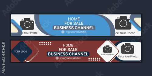 Youtube banner design for Real estate business