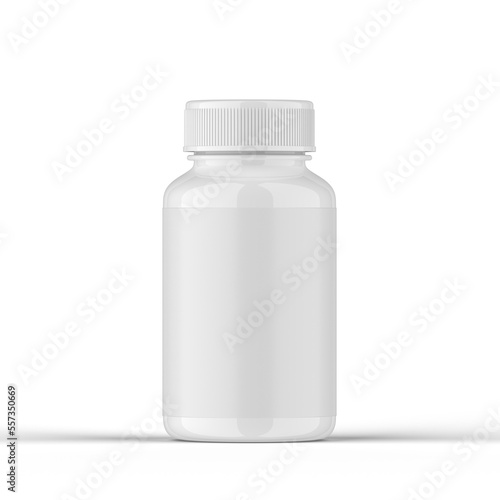 Glossy Pills Bottle 3d Rendering