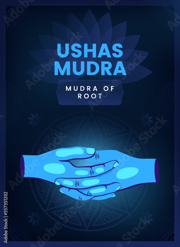 Ushas Mudra Hand Gesture - Vector illustration