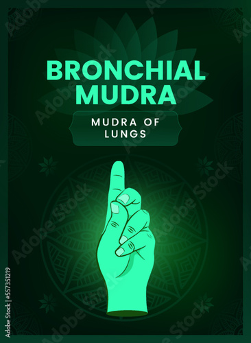 Bronchial Mudra Hand Gesture - Vector illustration