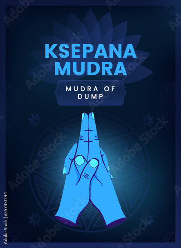 Ksepana Mudra Hand Gesture - Vector illustration