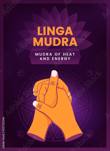 Linga Mudra Hand Gesture - Vector illustration