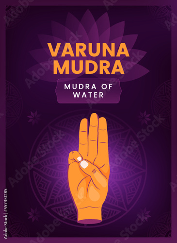 Varuna Mudra Hand Gesture - Vector illustration