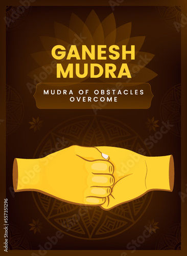 Ganesh Mudra Hand Gesture - Vector illustration