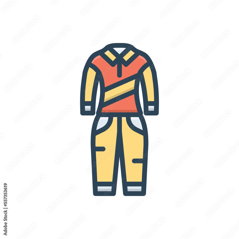 Obraz premium Color illustration icon for overall