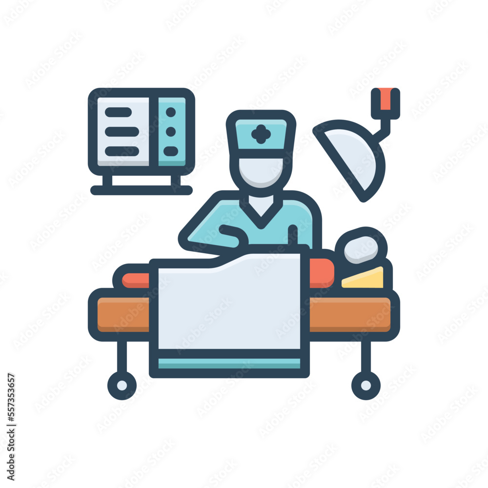 Color illustration icon for surgery 

