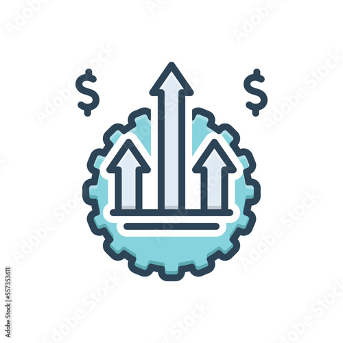 Color illustration icon for optimal