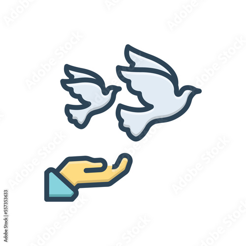 Color illustration icon for release