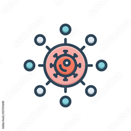 Color illustration icon for spread
