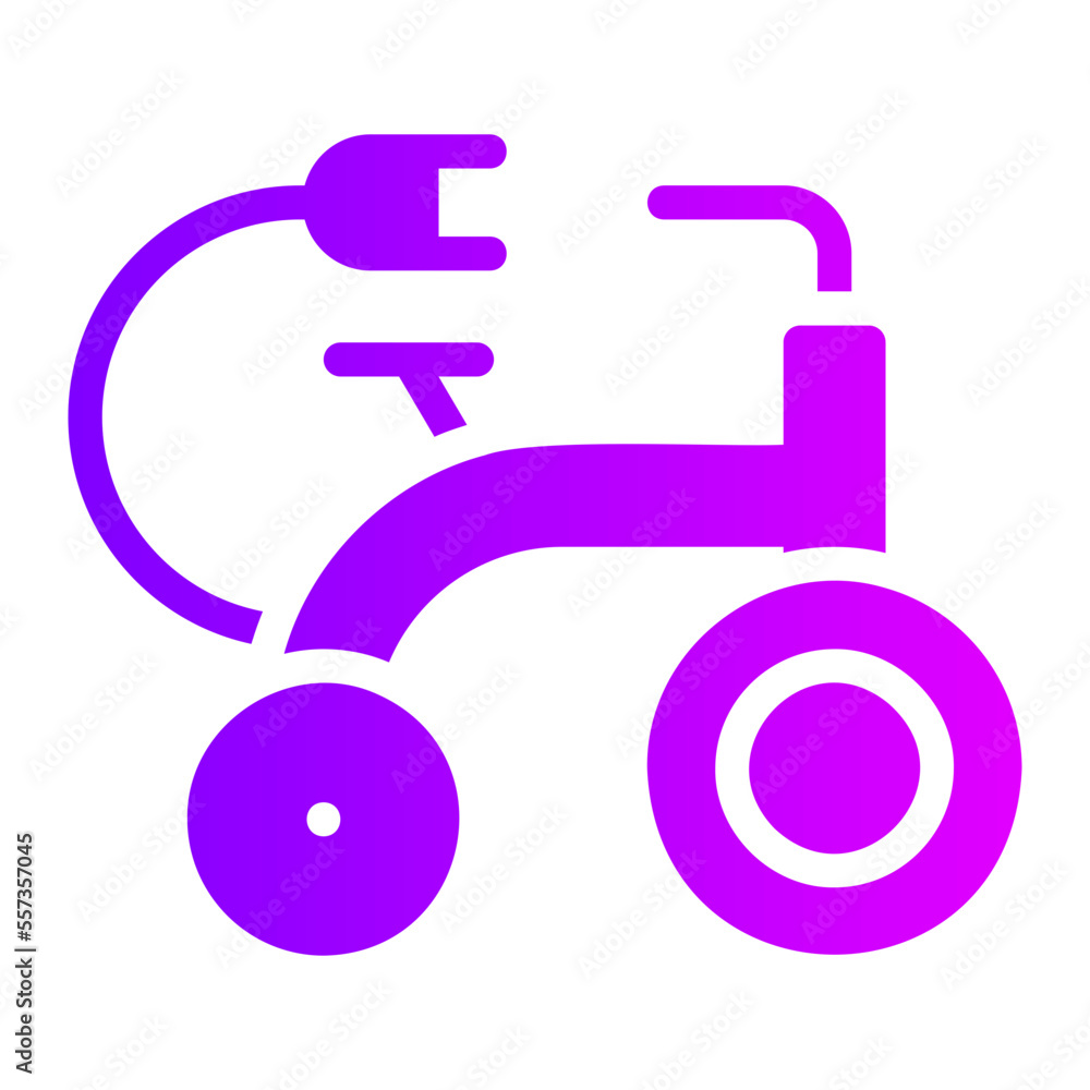 electric bike gradient icon electric bike gradient icon