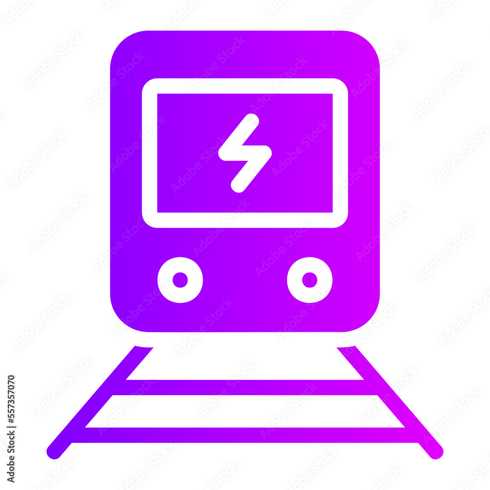 electric train gradient icon electric train gradient icon