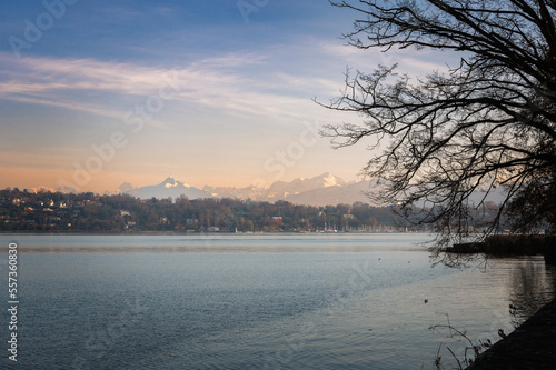 le Mont-Blanc depuis les quais, Genève