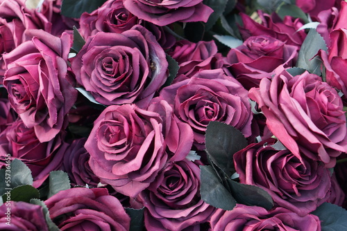 Roses on the table for Valentine s Day