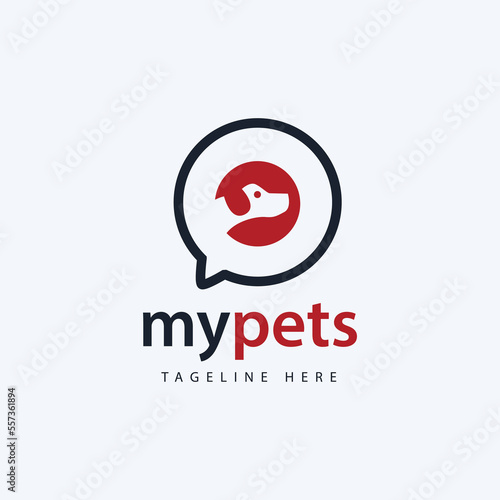 dog logo vector, my pets logo template inspiration.