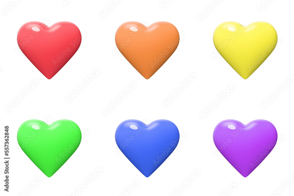 Cartoon Rainbow Hearts Hatch Cartoon Rainbow Hearts Hatch