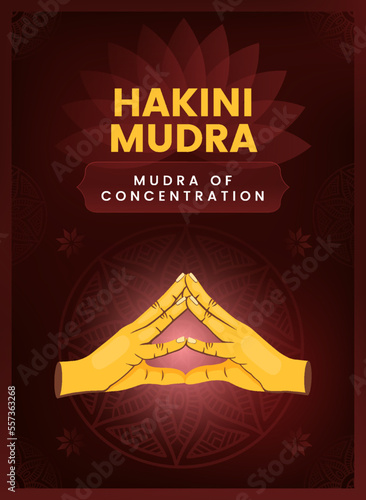 Hakini Mudra Hand Gesture - Vector illustration