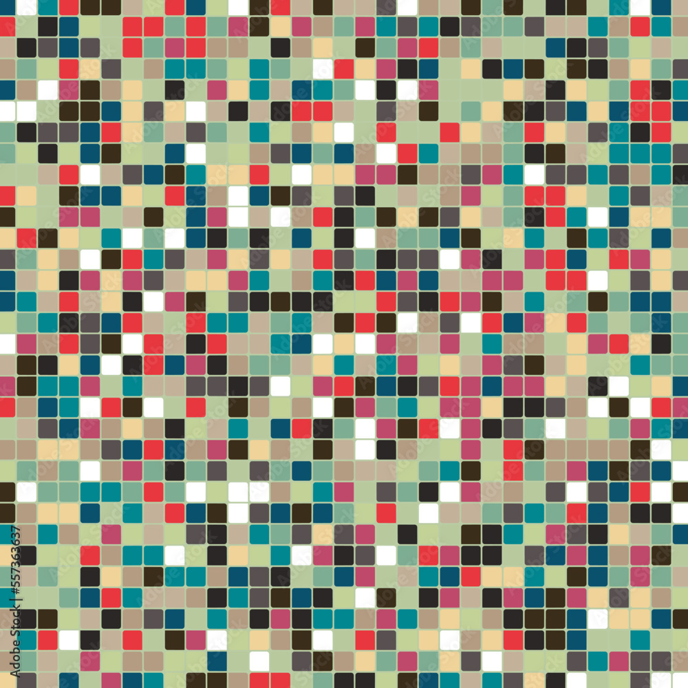 Fototapeta premium Color checkered squares background abstract illustration