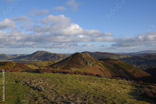 the rolling hills in Shropshire