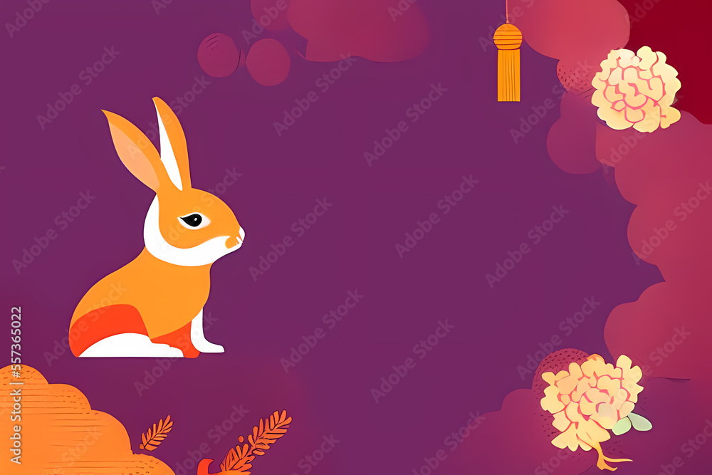 Fototapeta premium Chinese New Year abstract background art done with Generative AI