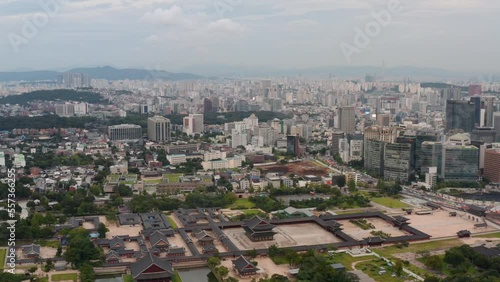 Wallpaper Mural [korea drone footage] Korea, Seoul, City, Jongno, Gyeongbokgung Palace Torontodigital.ca