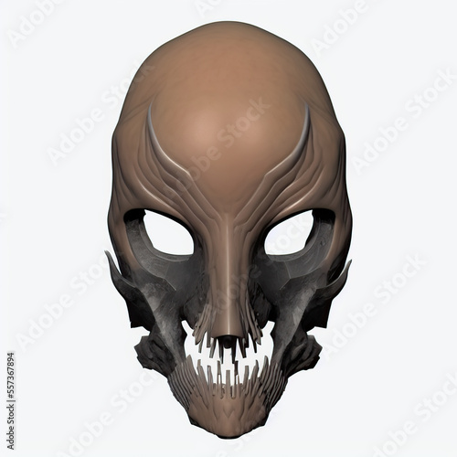 Alien skull mask. Digital i...
