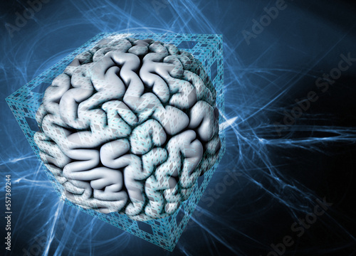 Brain computer interface, illustration