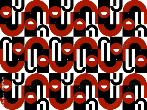 Abstract vector geometric pattern design in Bauhaus style