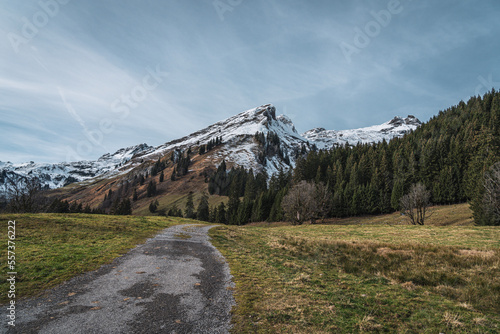 Road against mountain landscape