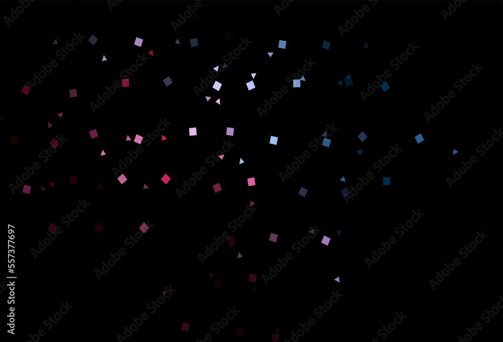 Dark Blue, Red vector pattern in polygonal style with circles.
