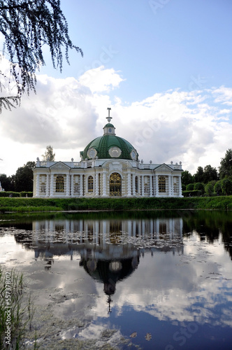 Grotto pavilion in the summer cottage and estate of the Sheremetev family Kuskovo in Moscow, Russia.