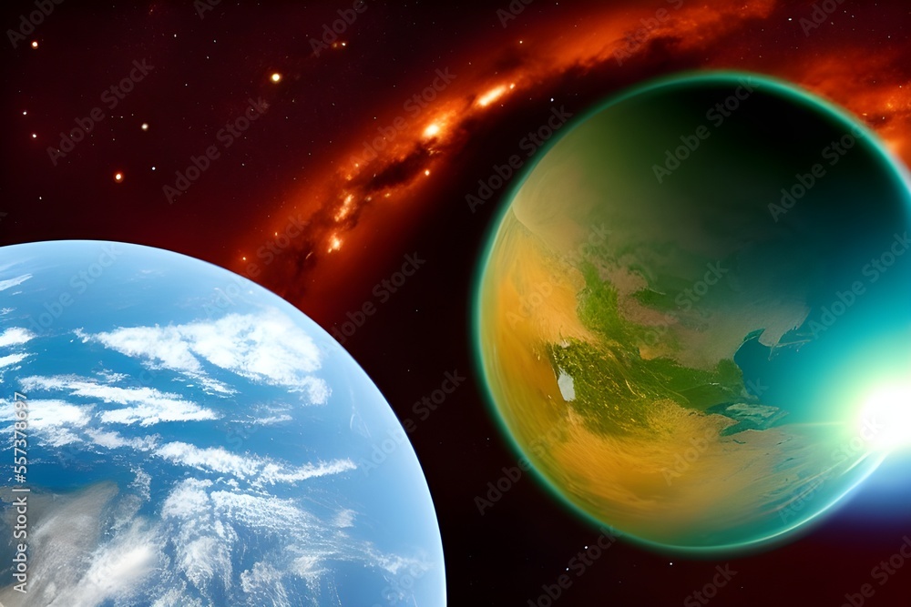 Obraz premium Planet in the galaxy